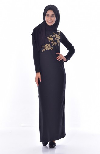 Robe Hijab Noir 2876A-01