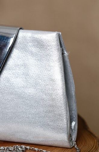 Silver Gray Portfolio Clutch 0398-03