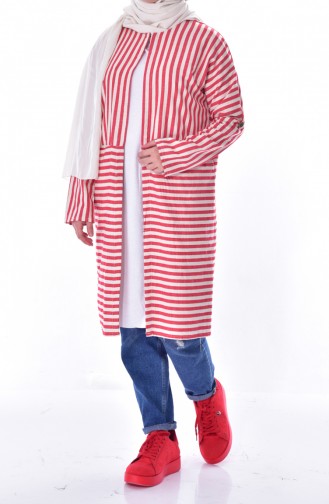 YNS Striped Basic Cape 3915-01 Red 3915-01