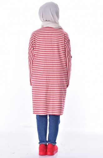 YNS Striped Basic Cape 3915-01 Red 3915-01