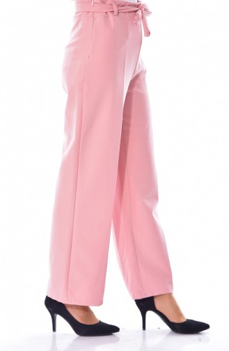 Belted Wide Leg Trousers 0001-03 Powder 0001-03