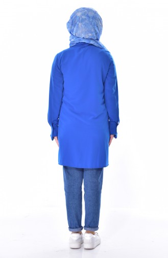 Gizli Düğmeli Tunik 153966-04 Saks 153966-04