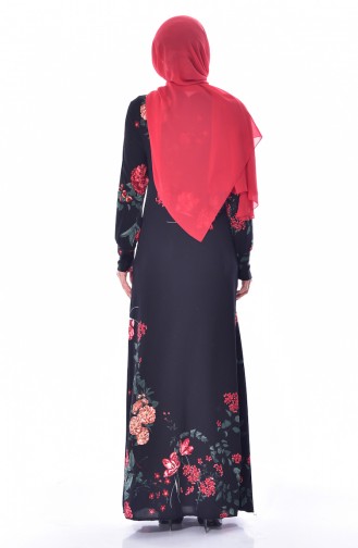 Schwarz Hijab Kleider 0304-01