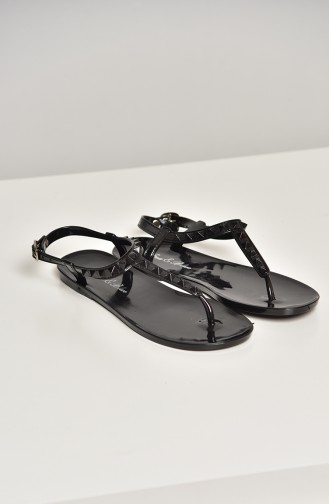 Black Summer Sandals 1600-17-01