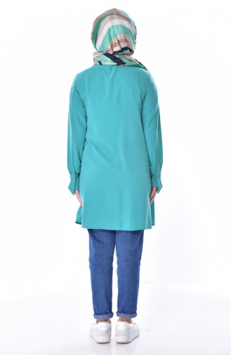 Hidden Button Tunic 153966-01 Green 153966-01