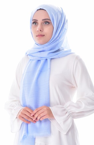 Silvery Striped Shawl 19040-22 Baby Blue 19040-22