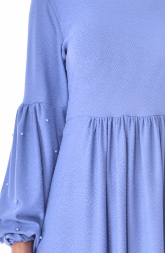 Kleid mit Perlen 0274-03 Baby Blau 0274-03