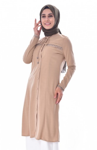 Spitzen Tunika mit Knöpfen 2001-06 Beige 2001-06