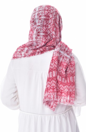 U.s Polo Assn. Printed Cotton Shawl 2285-02 Claret Red 2285-02