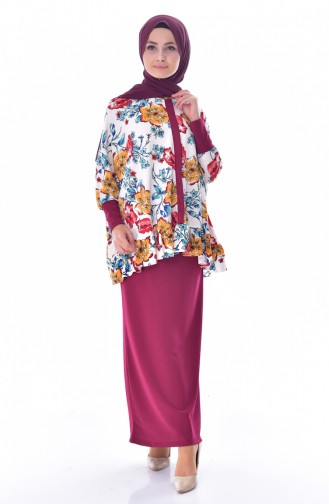 Bluz Etek İkili Takım 0133-02 Ekru