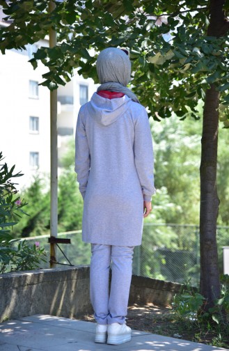 Hooded Tracksuit Suit 01927-02 Gray 01927-02