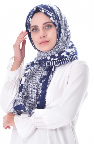 U.S POLO ASSN. Kesme Pamuk Şal 2553-09 Lacivert İndigo
