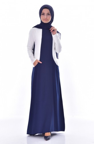 Garnet Pocket Dress 4470-01 Navy Blue 4470-01