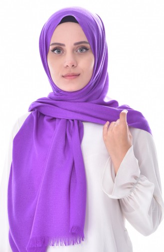 Düz Simli Şal 901330-03 Menekşe Rengi 03
