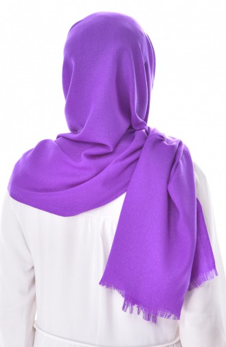 Düz Simli Şal 901330-03 Menekşe Rengi 03
