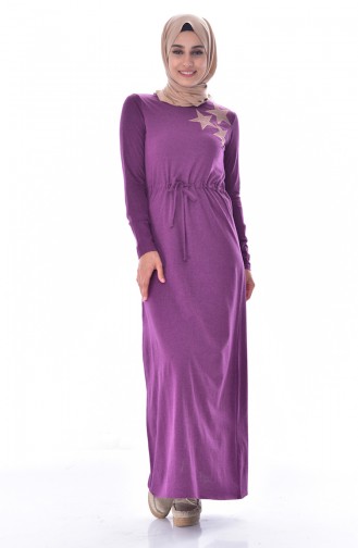 TUBANUR Pleated Waist Sport Dress 2911-11 Purple 2911-11