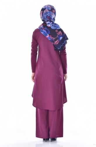 Tunik Pantolon İkili Takım 2972-03 Mürdüm