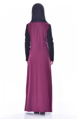 Robe Garnie avec Poches 4470-06 Plum 4470-06