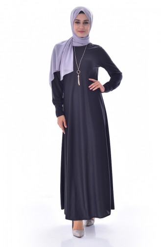 Black Hijab Dress 0199-07