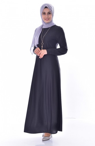 Black Hijab Dress 0199-07