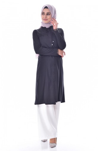 Laced Buttoned Tunic 2001-07 Black 2001-07