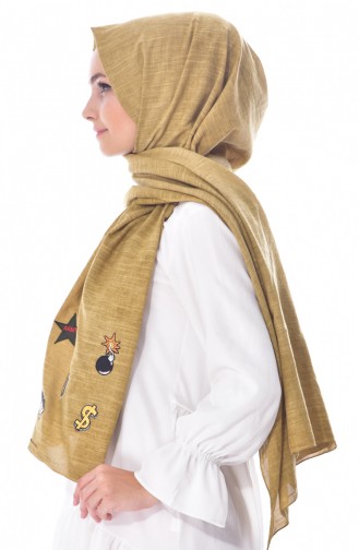 Schal aus Baumwolle 901340-29 Tabak 29