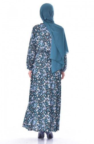 فستان أخضر حشيشي 6162D-01