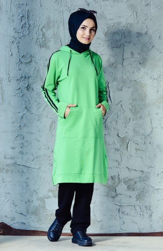Hooded Tracksuit Suit 18092-02 Light Green 18092-02