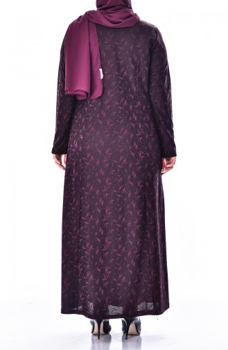 Claret Red Hijab Dress 4885-05