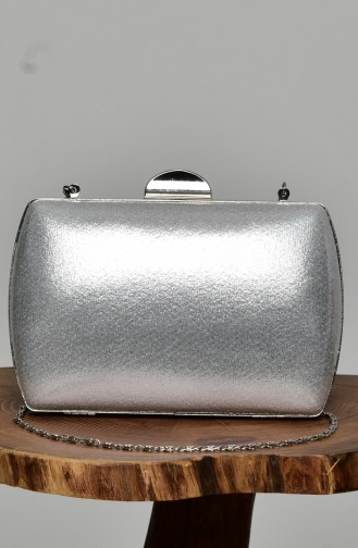 Silver Gray Portfolio Hand Bag 0276-08