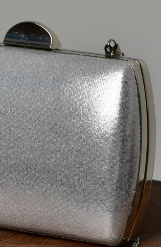 Silver Gray Portfolio Hand Bag 0276-08