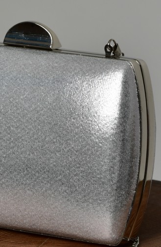 Sac de Soirée Pour Femme 0276-08 Argent 0276-08