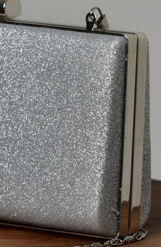 Silver Gray Portfolio Clutch 0279-02