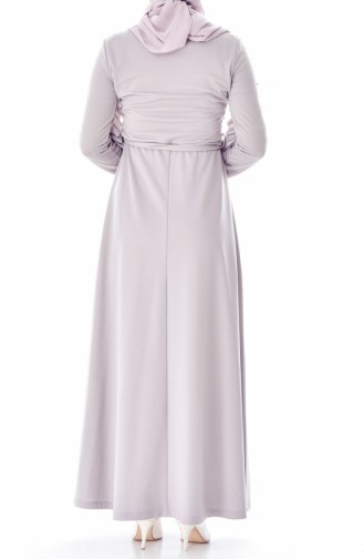 Gray Hijab Dress 4111-06