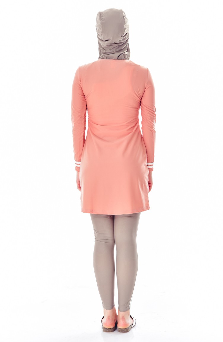 De Bain A Rose Rayure 06 1007 Pâle Maillot Iby7gvf6Y