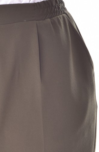 Pantalon Taille élastique Grande Taille 3115-01 Khaki 3115-01