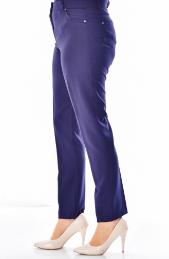 Pantalon Simple avec Poches 0004-03 Bleu Marine 0004-03