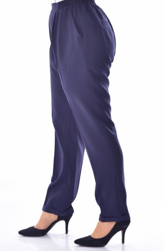 Pantalon Taille élastique Grande Taille 3115-05 Bleu Marine 3115-05