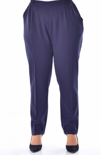 Pantalon Taille élastique Grande Taille 3115-05 Bleu Marine 3115-05