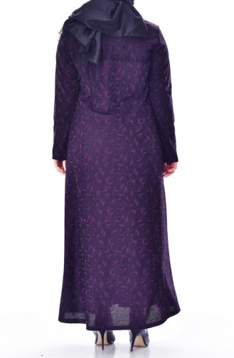 Purple Hijab Dress 4885-02