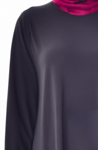 Sıfır Yaka Basic Elbise 1788-01 Siyah 1788-01