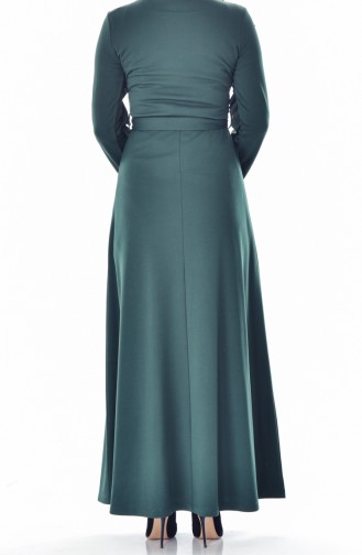 Perlen Kleid mit Volants 4111-02 Smaragdgrün 4111-02