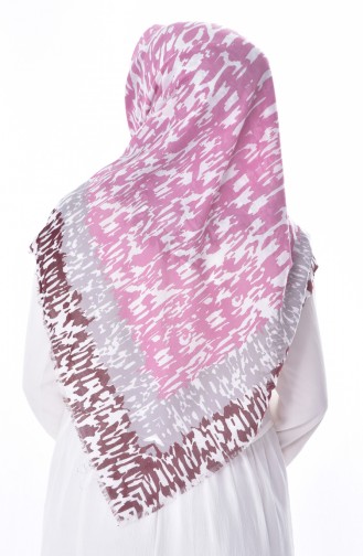 Floral Cotton Shawl 001-387-05 Rose Dry Gray 001-387-05
