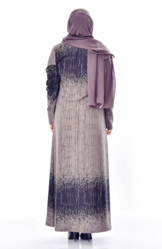 Mink Hijab Dress 4888C-03