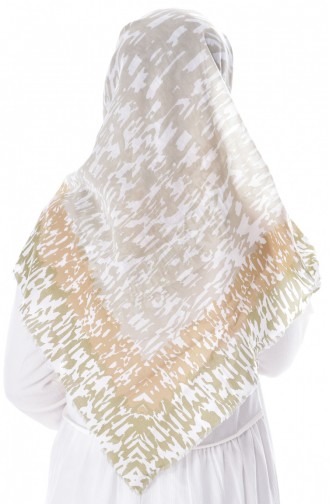 AKEL Kopftuch Schal aus Baumwolle 001-387-15 Khaki Beige 001-387-15