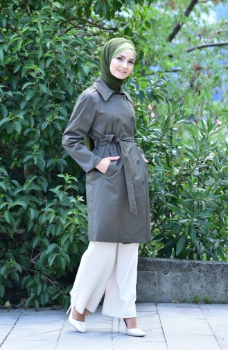 Trench Coat a Ceinture 90001-03 Khaki 90001-03