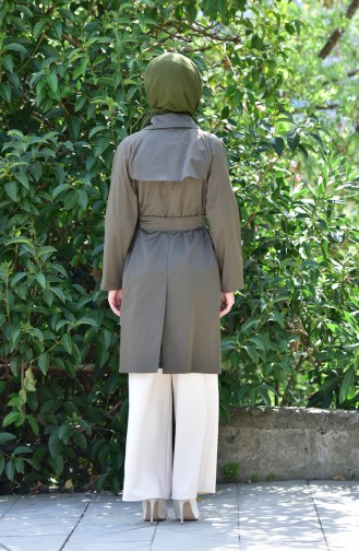 Trench Coat a Ceinture 90001-03 Khaki 90001-03