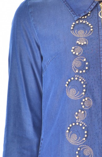 Jeans Abaya mit Perlen 9236-01 Jeans Blau 9236-01