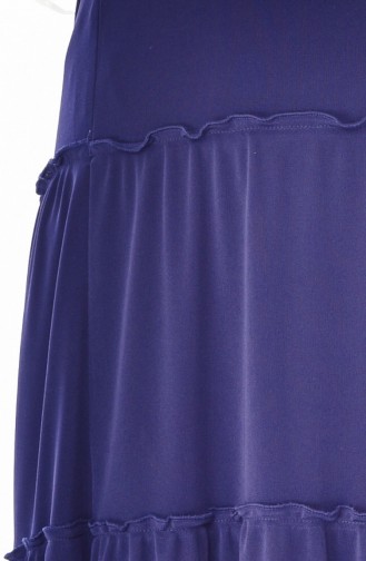 Ruffled Flared Skirt 3091-01 Navy Blue 3091-01