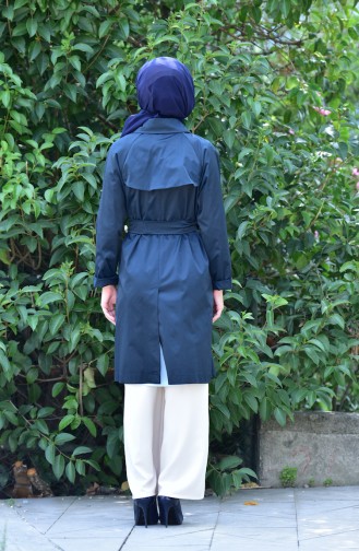 Trench Coat a Ceinture 90001-07 Bleu Marine 90001-07